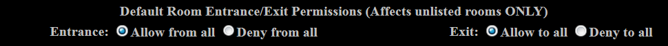 Entrance & Exit Permissions
