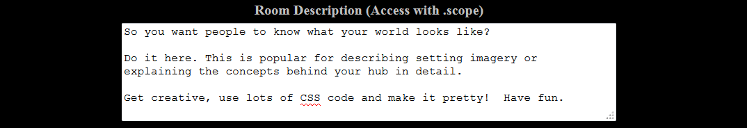 Room Description, .scope